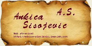 Ankica Sisojević vizit kartica